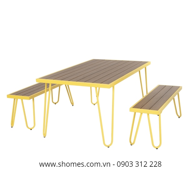 Bàn ghế khung sắt phòng khách