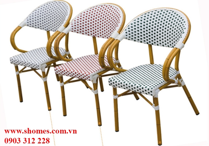 bàn ghế khung nhôm ngoài trời