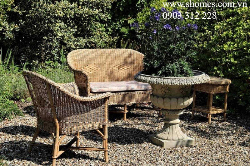 bàn ghế nhựa mây