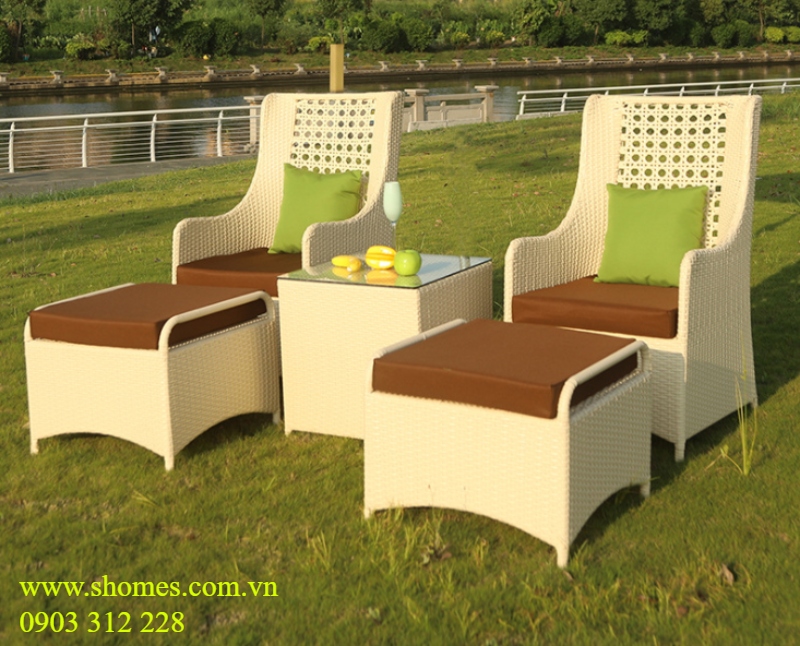 bàn ghế nhựa mây giá rẻ