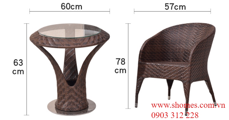 bàn ghế nhựa mây tp hcm