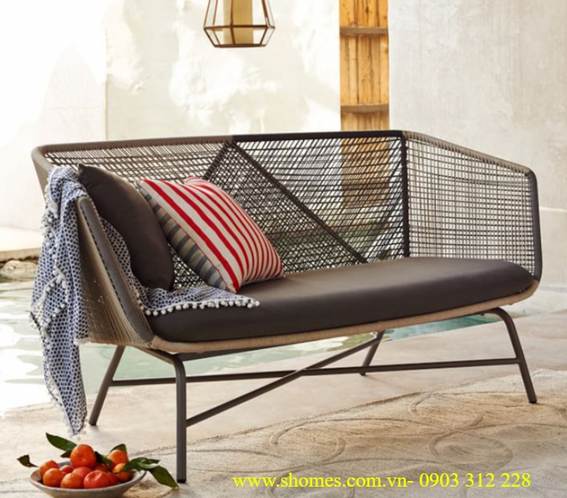 bàn ghế khung sắt ngoài trời