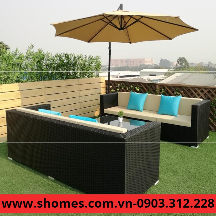 bàn ghế sofa mây bằng nhựa nhập khẩu giá tốt