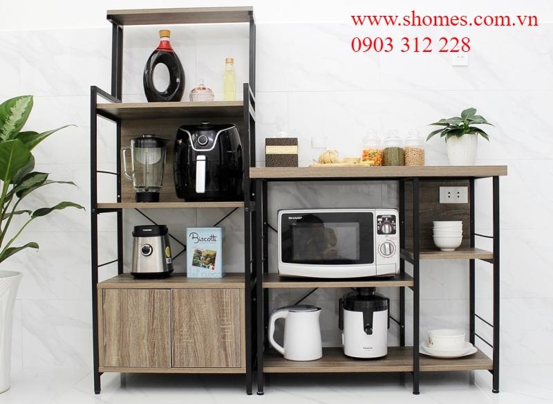 kệ bếp gỗ công nghiệp