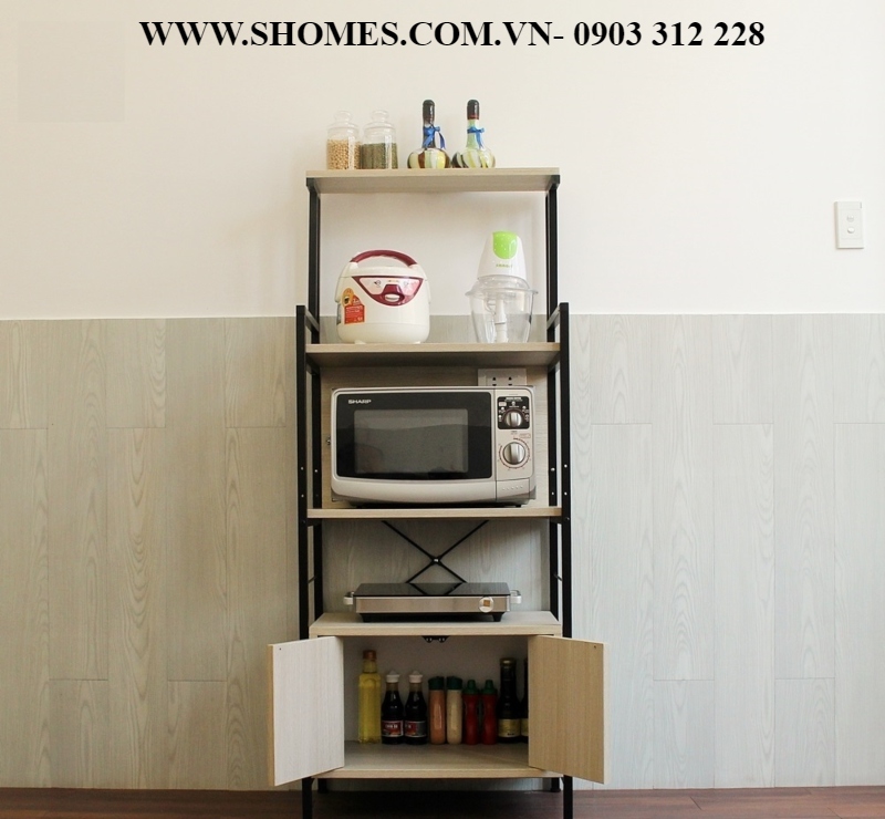 kệ bếp gỗ công nghiệp