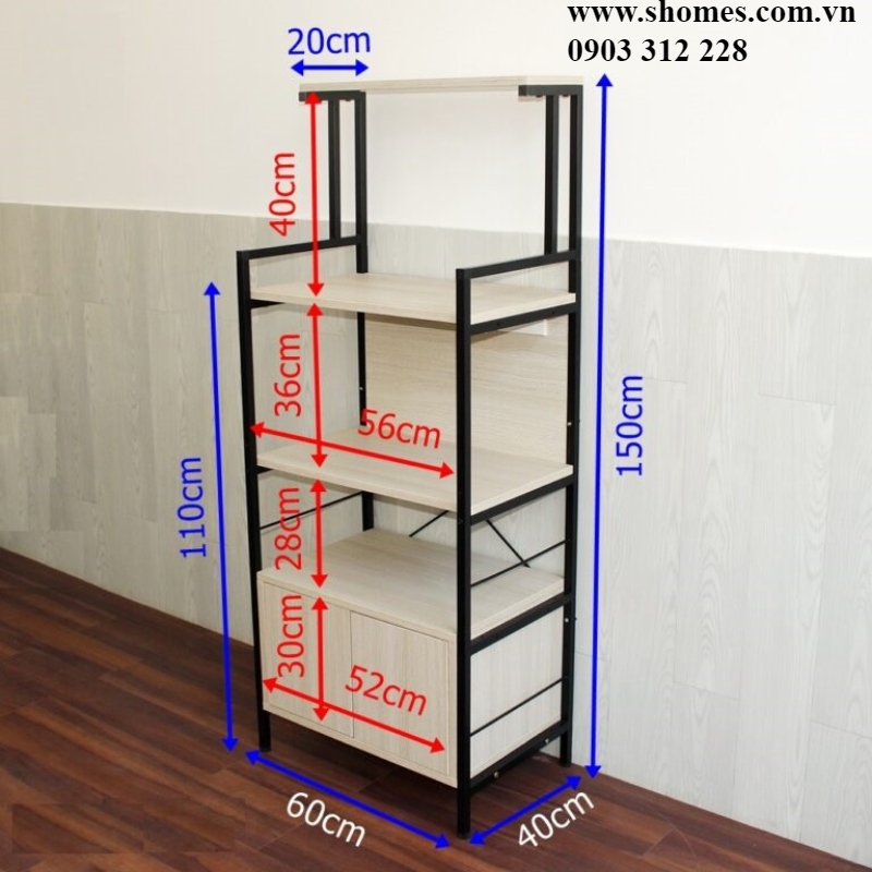 kệ bếp gỗ đẹp hiện đại