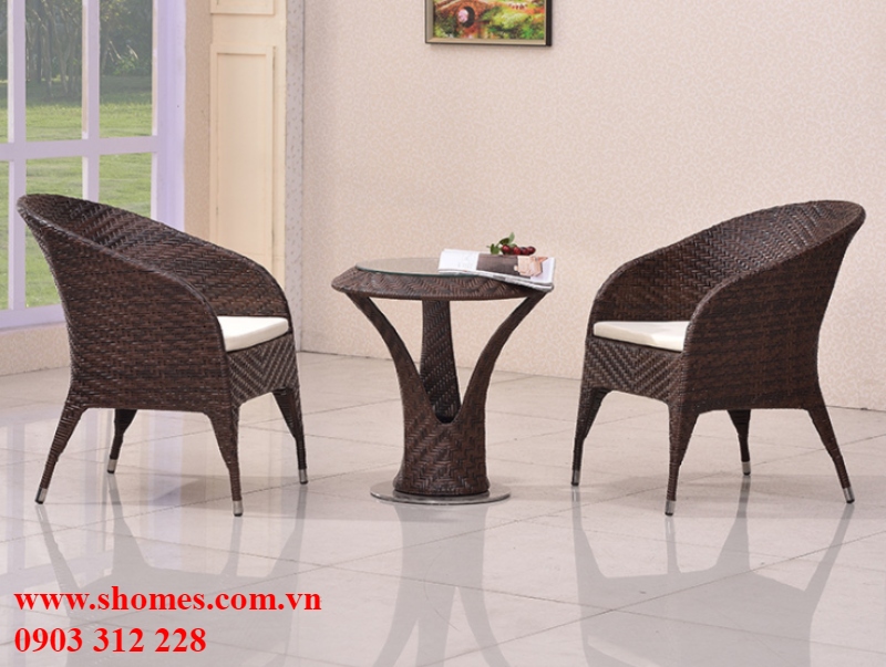 mẫu bàn ghế nhựa giả mây